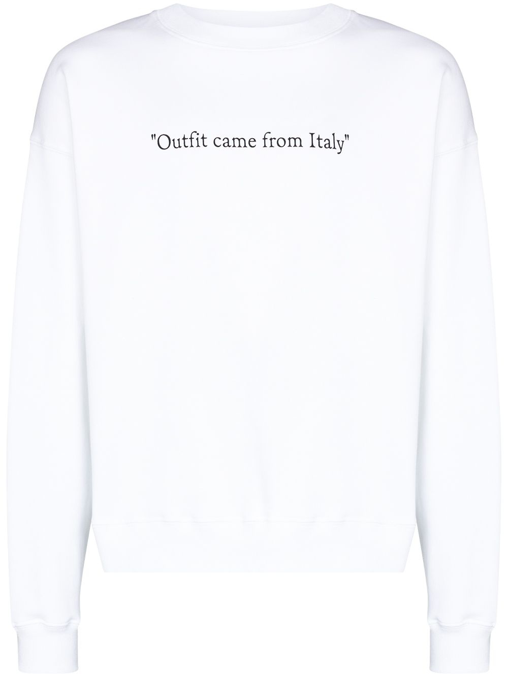 Quote motif crew-neck sweatshirt - 1