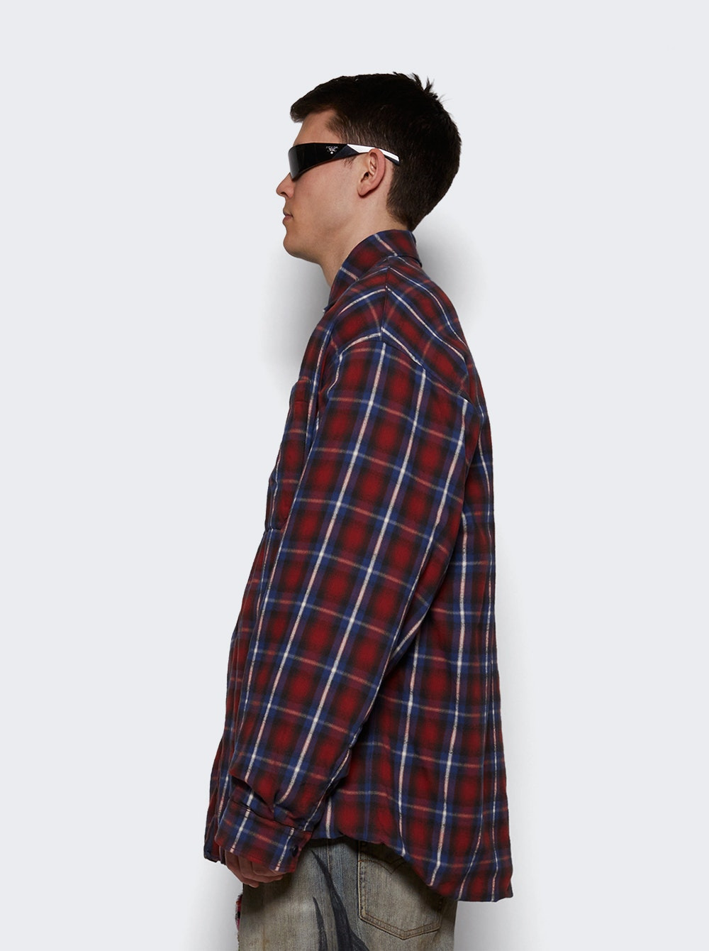 Lined Shirt Red And Blue - 3