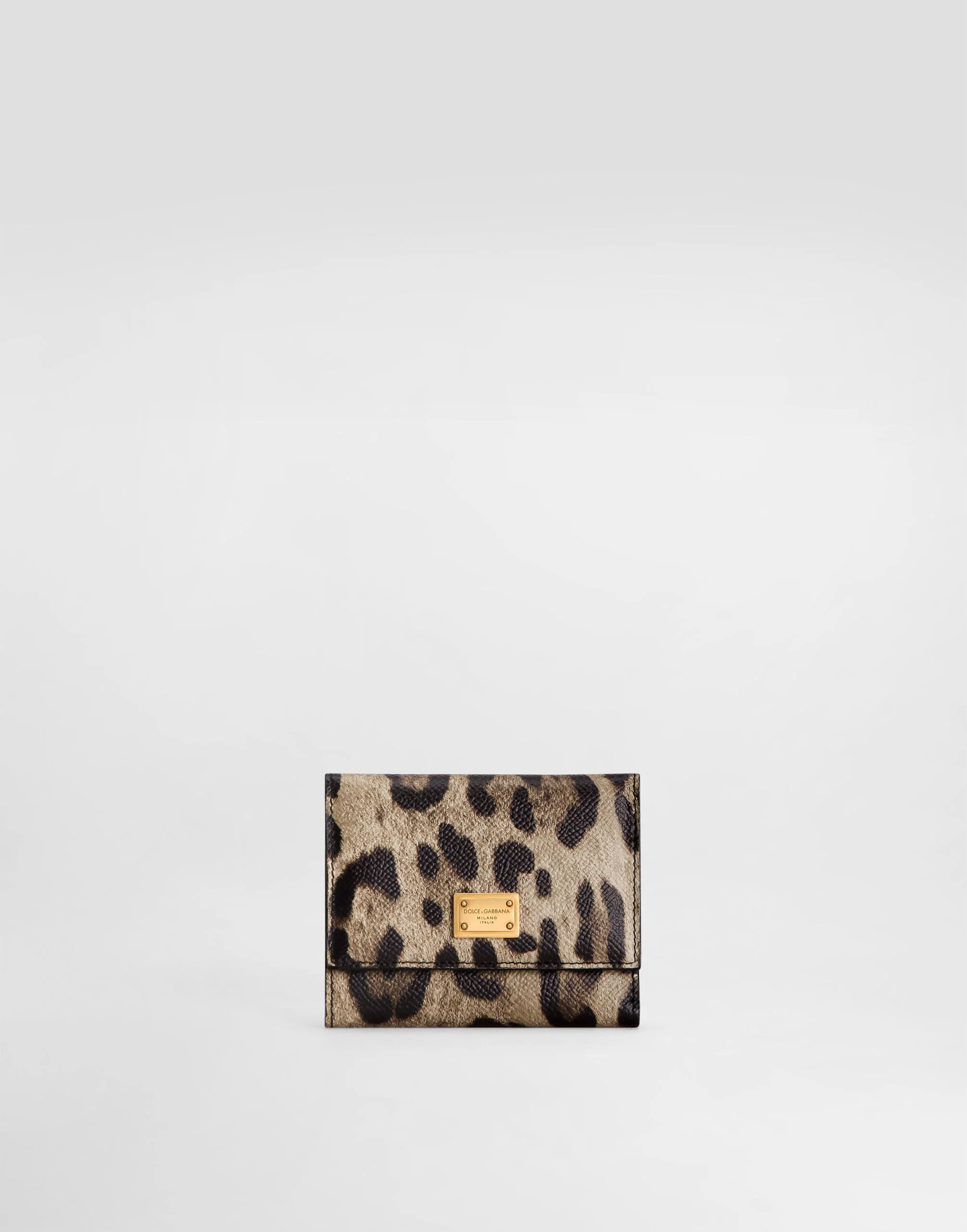 Leopard-print wallet in dauphine calfskin - 1