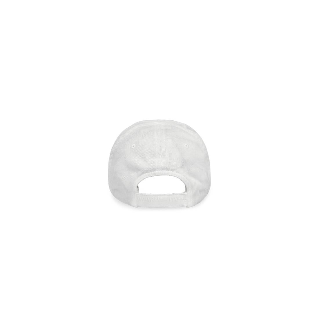 Double Logo Cap in White - 3