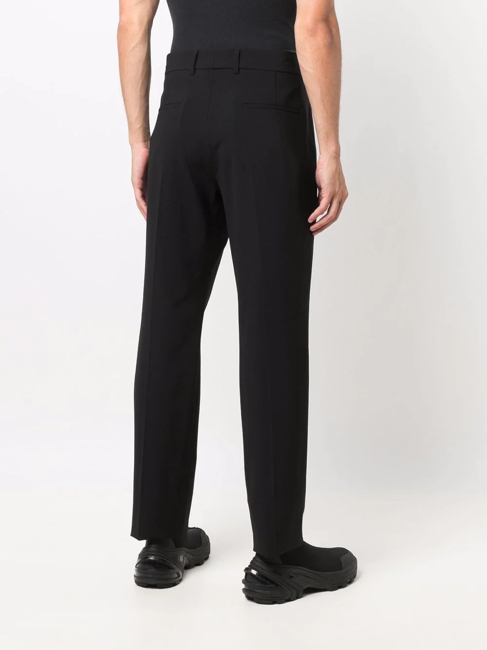 slim-cut straight-leg trousers - 4