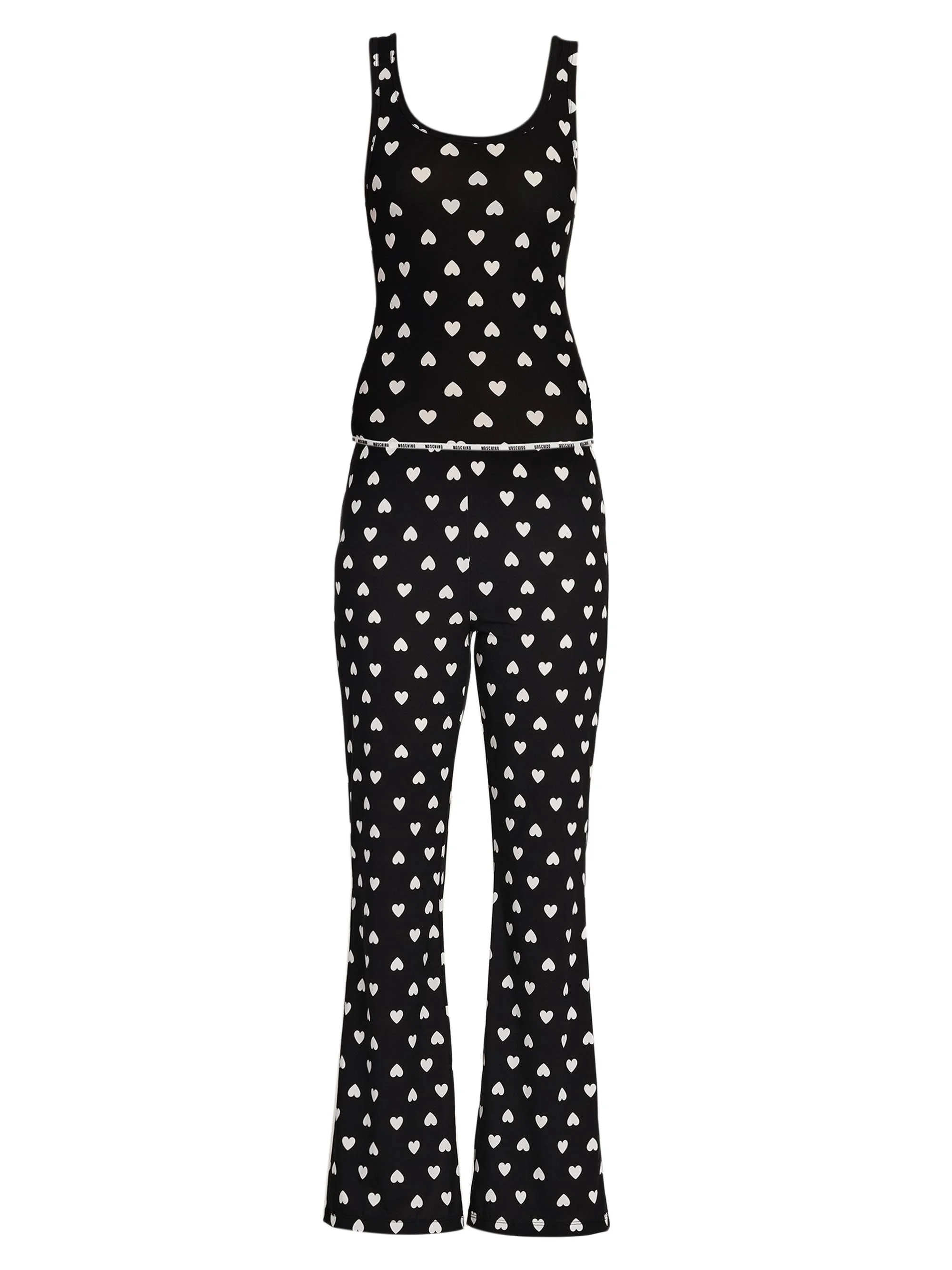 Women's Heart-Print Pajamas - Multi Black - 1