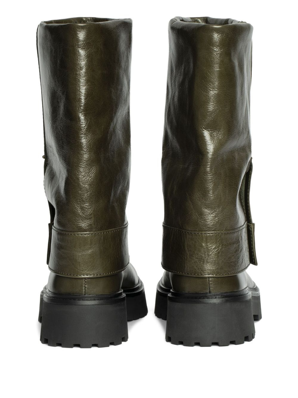Angie fold-over leather boots - 4