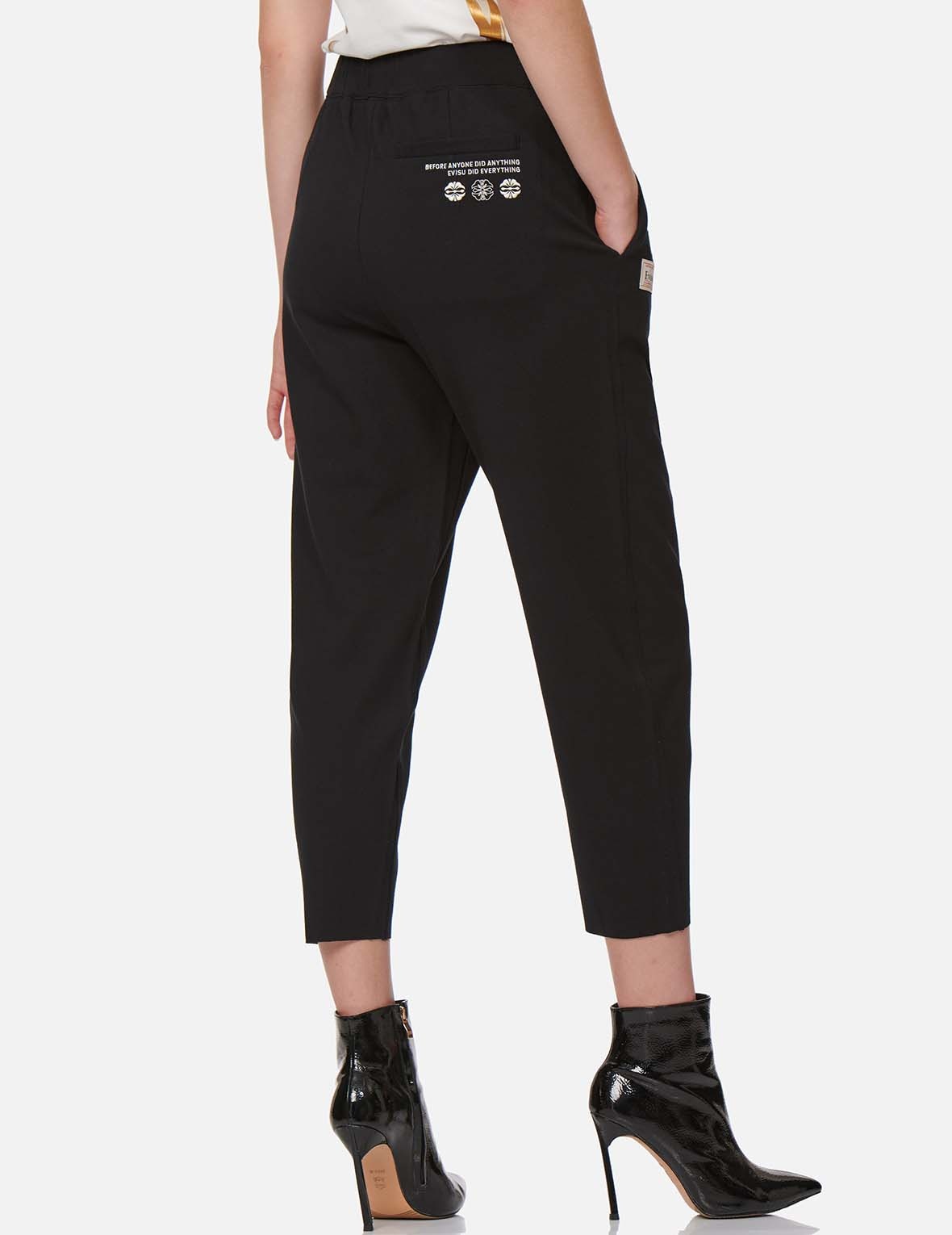 SEAGULL AND KAMON EMBROIDERED  INTERLOCK PANTS - 3