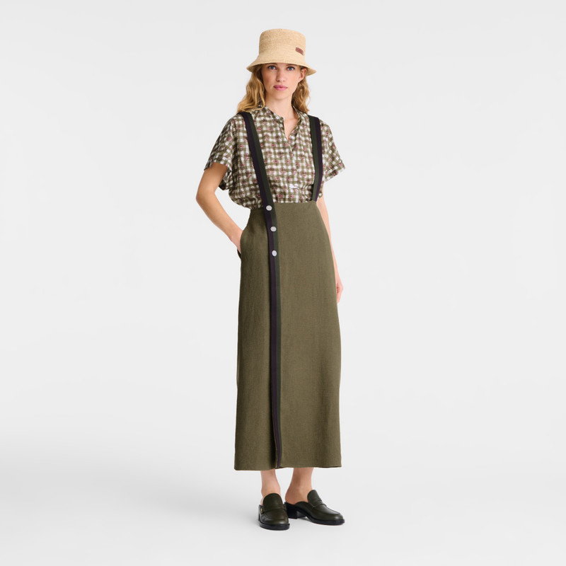 Longchamp Midi skirt Artichoke - Canvas outlook
