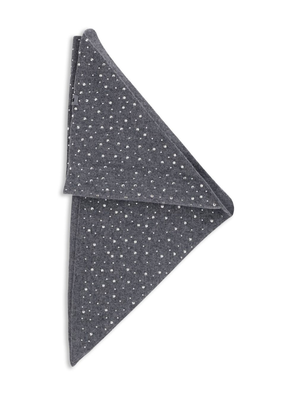 crystal-embellished knitted scarf - 2