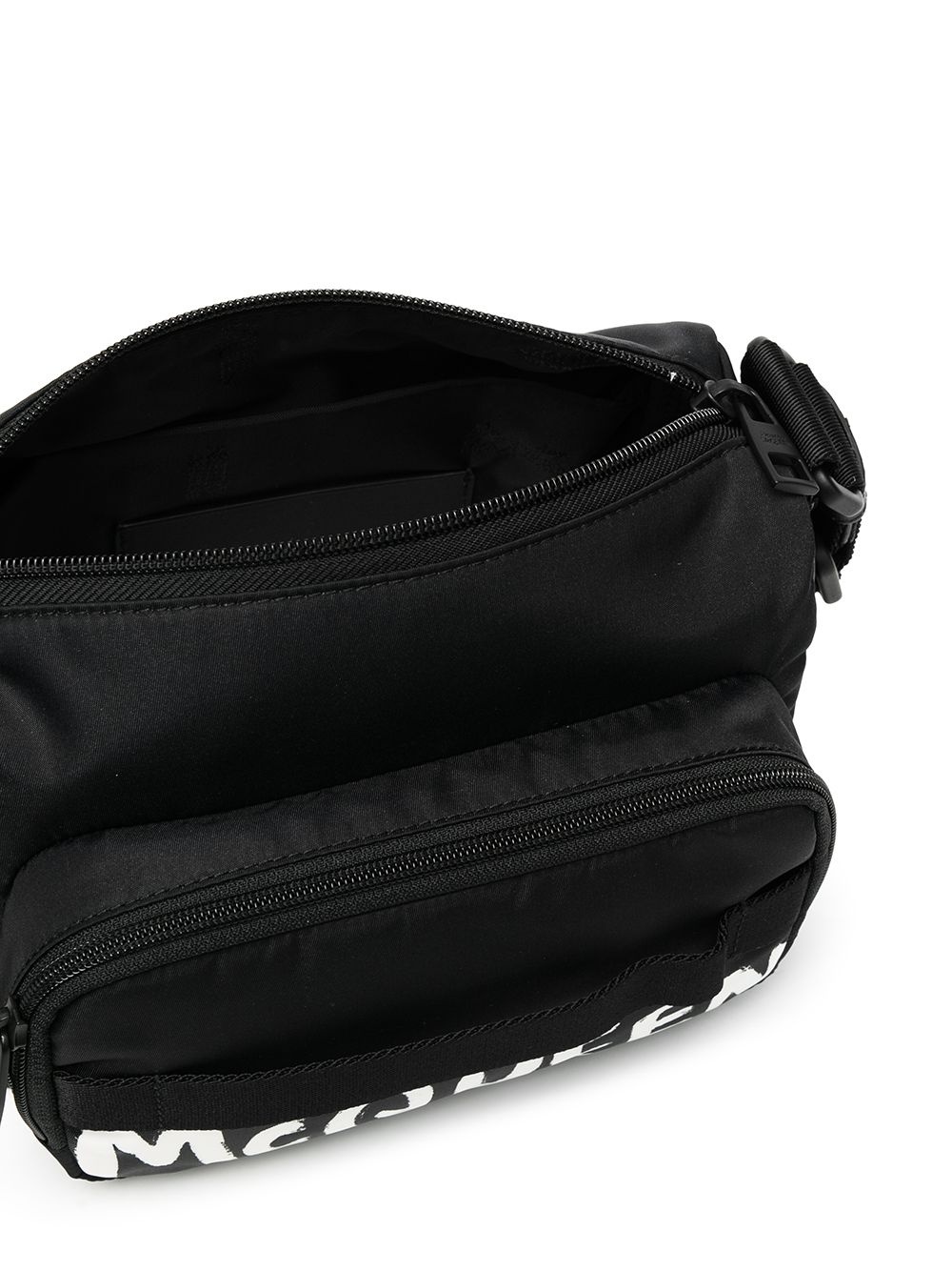zipped logo-print shoulder bag - 5