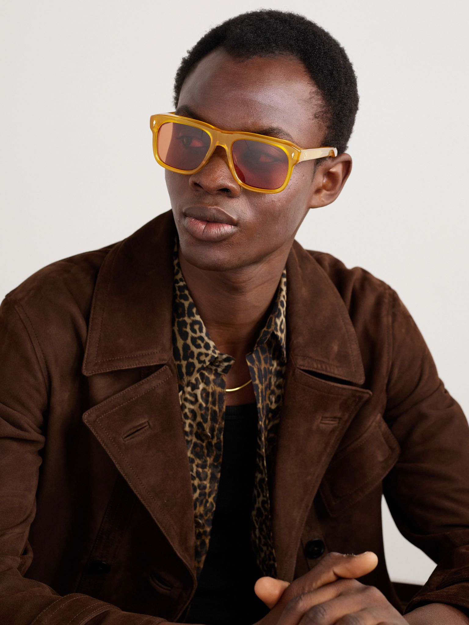 Yves D-Frame Acetate Sunglasses Yellow - 2