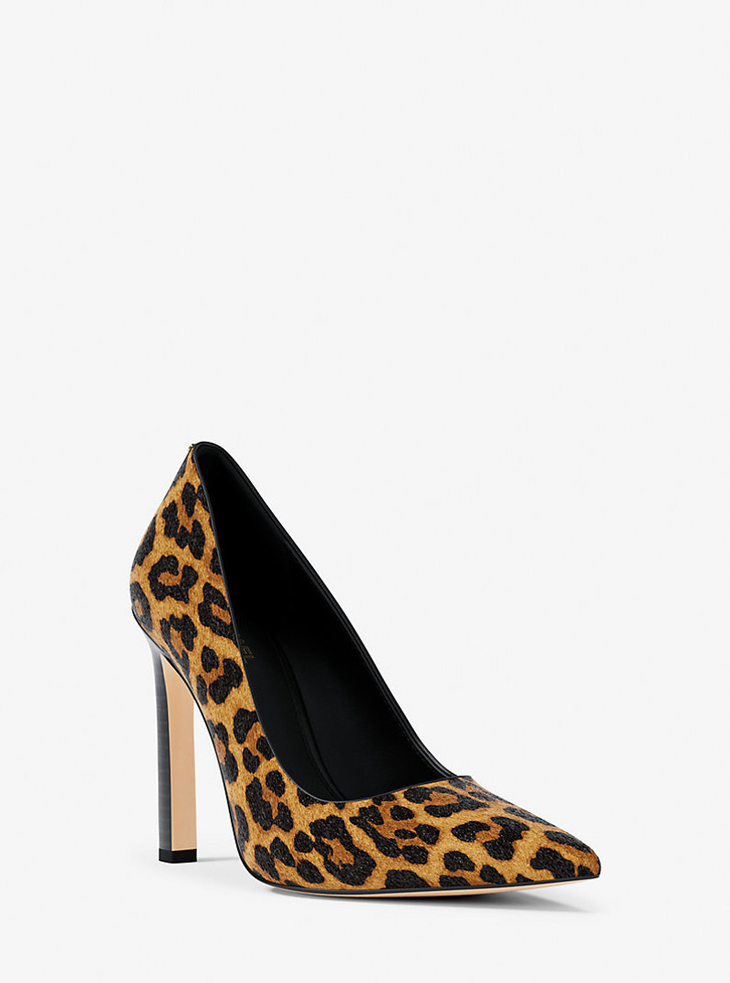 Amara Leopard Print Calf Hair Pump 1