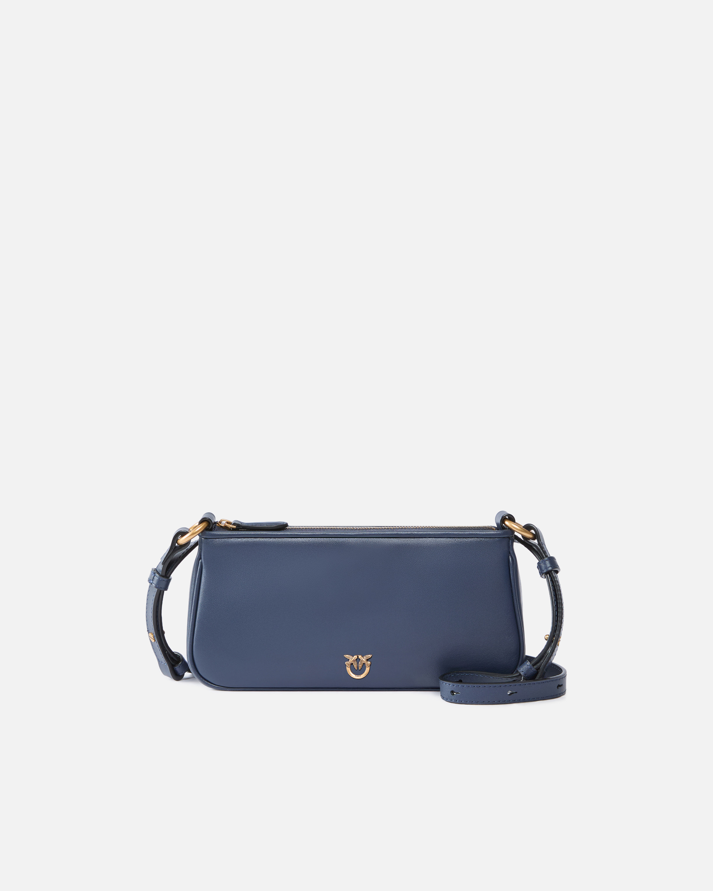 LEATHER MINI HALF MOON BAGUETTE CROSSBODY BAG - 1