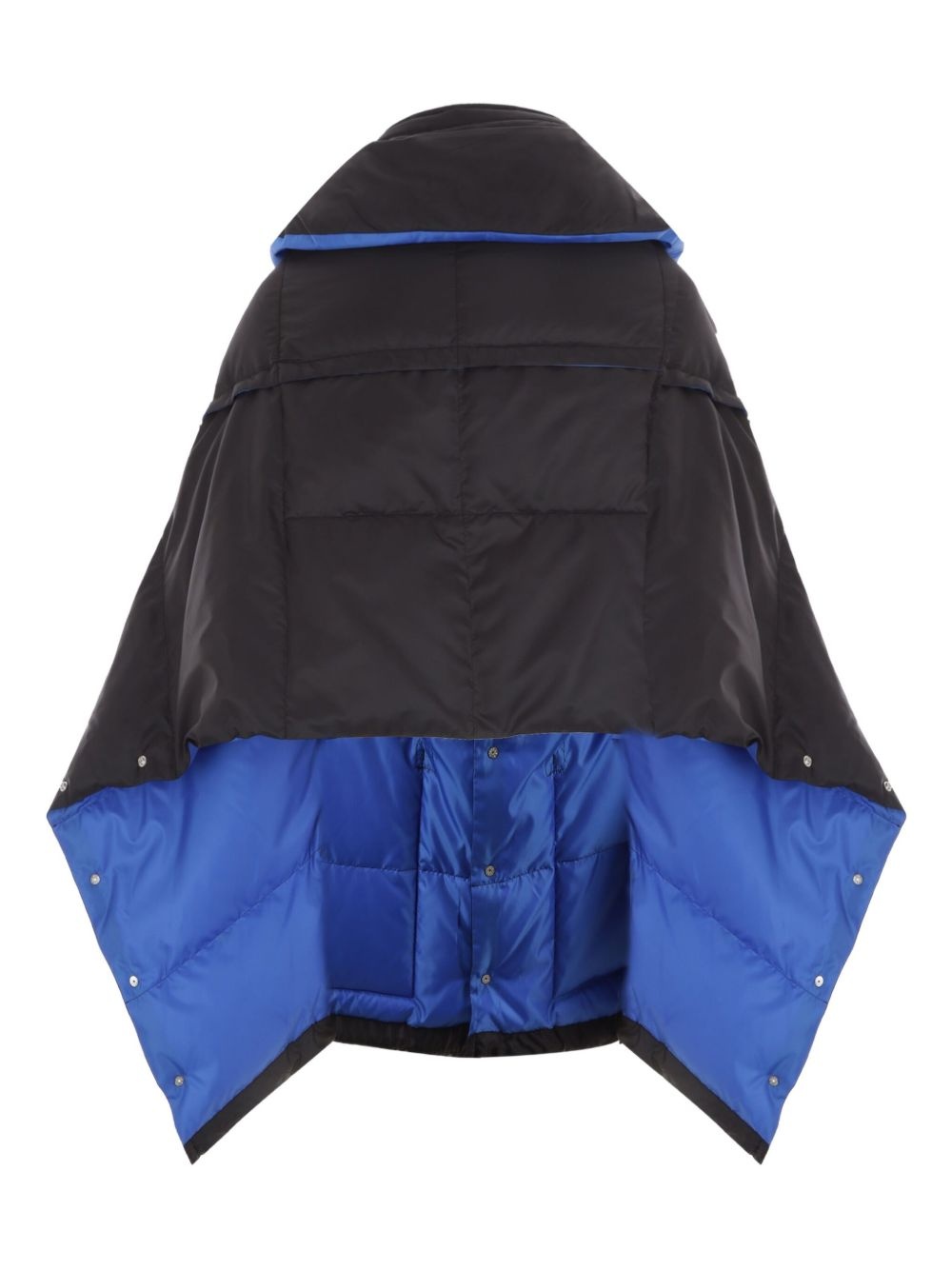 padded snap-button cape - 2