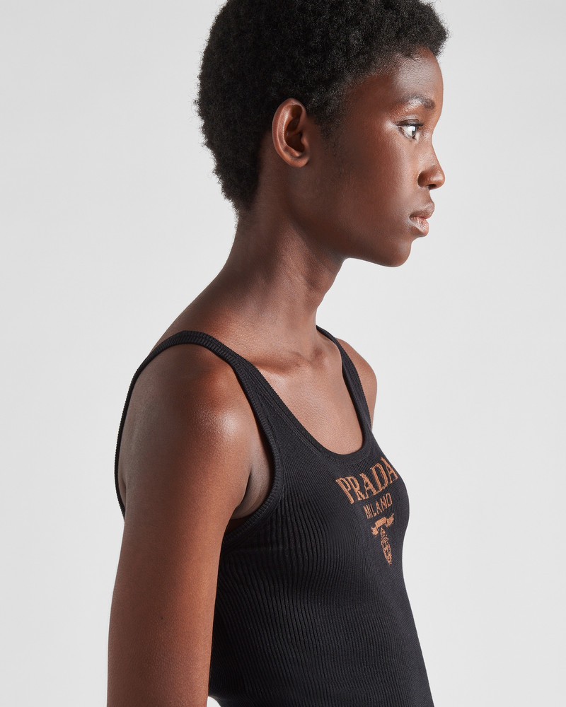 Silk tank top with logo 3