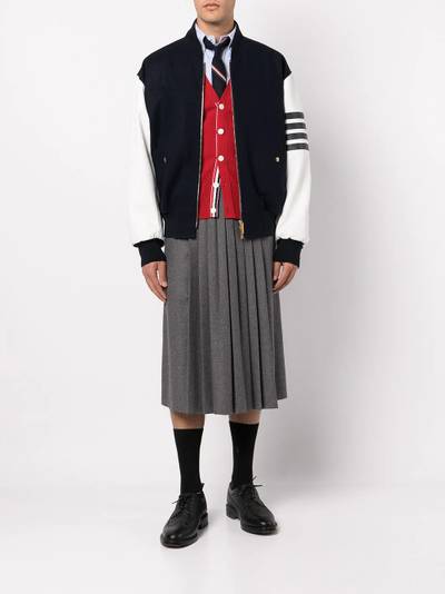 Thom Browne 4-Bar stripe bomber jacket outlook