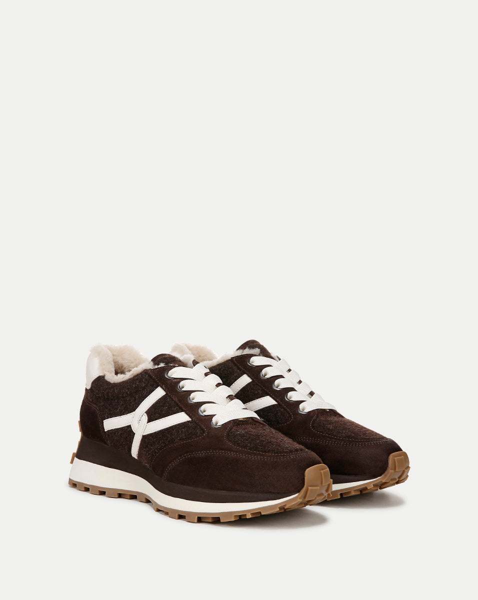 VALENTINA SHEARLING SNEAKER - 2