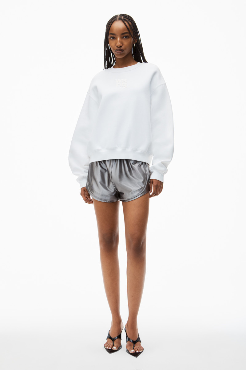 Alexander Wang PUFF LOGO SWEATSHIRT IN STRUCTURED TERRY outlook