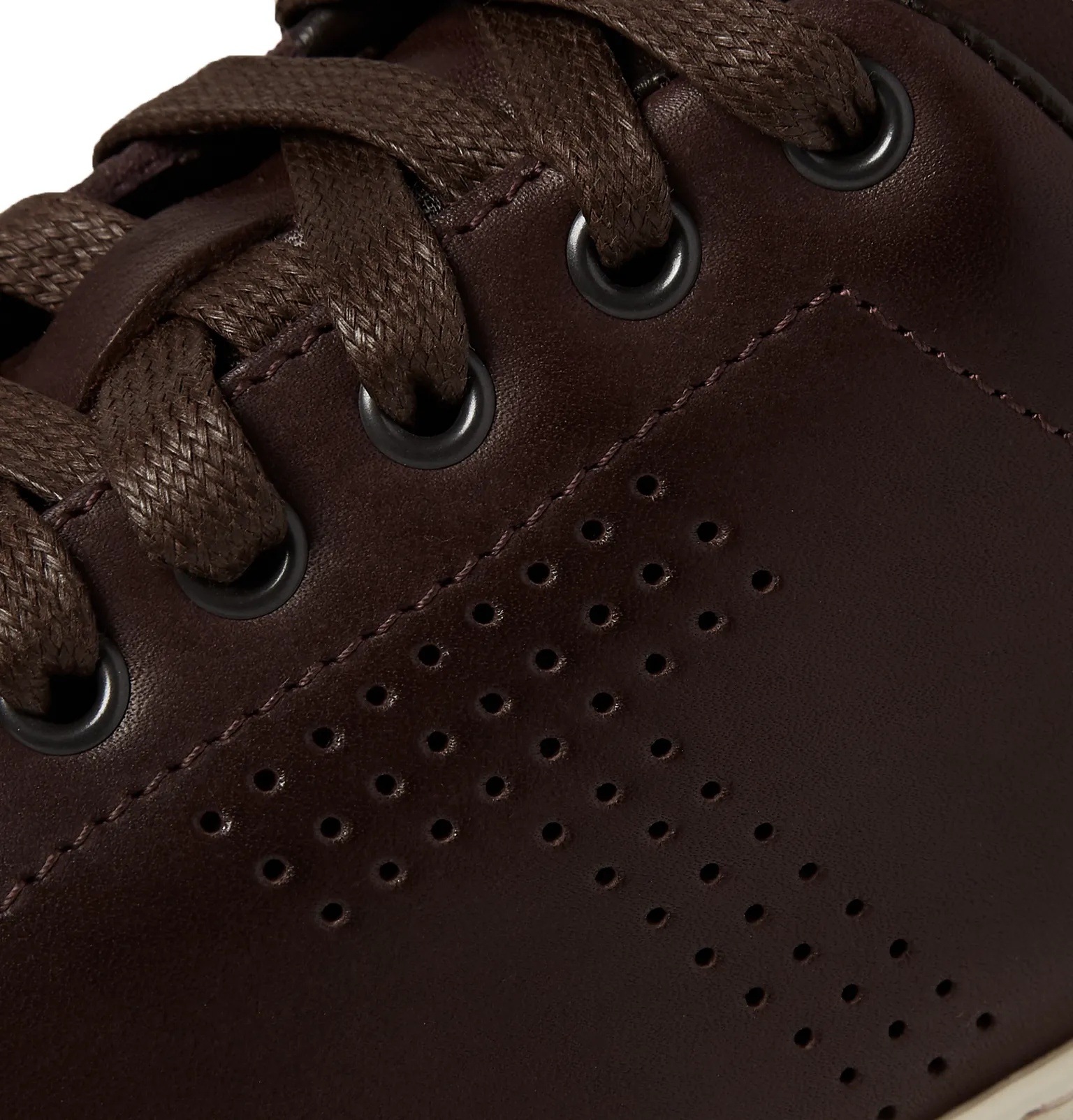 Warwick Burnished-Leather Sneakers - 7