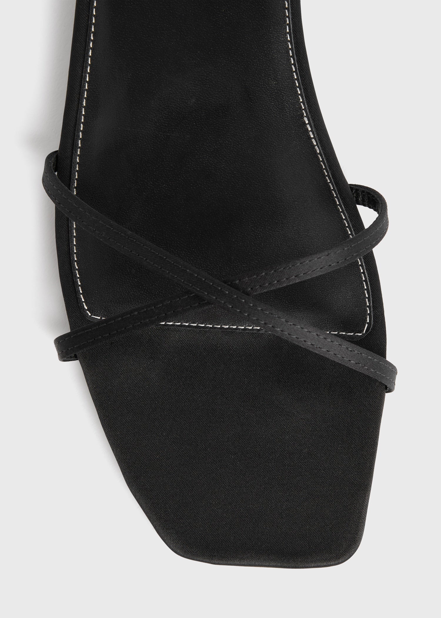Satin crossover slides black - 6