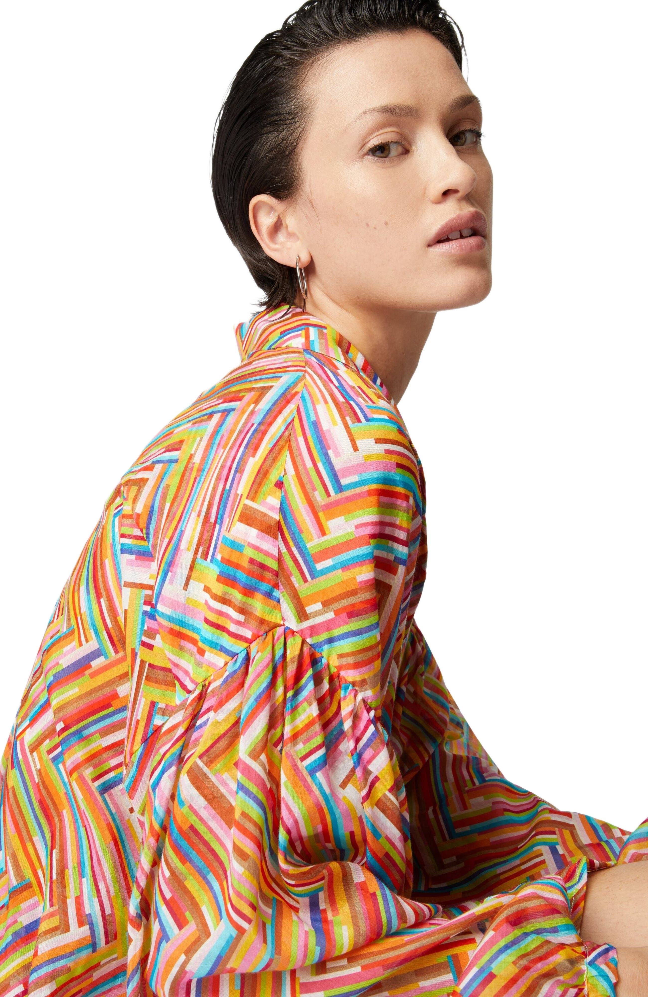 Missoni Oversized Shirt In Printed Cotton And Silk Blend in Multicoloured at Nordstrom - 4