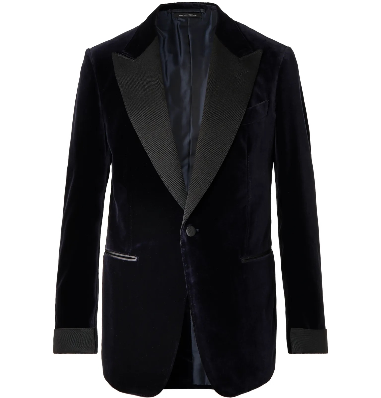 Shelton Slim-Fit Cotton-Velvet Tuxedo Jacket - 1