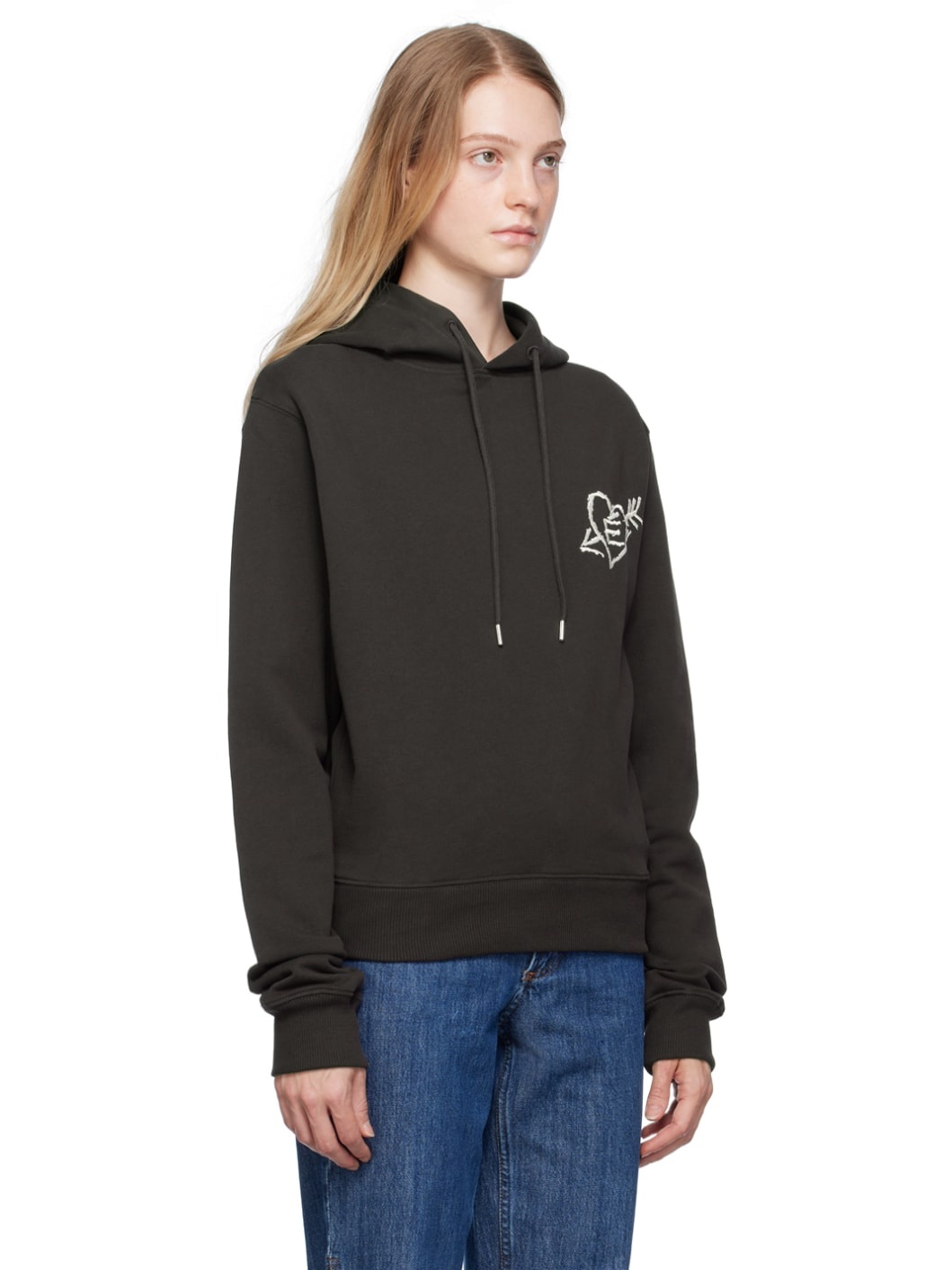 Brown Limit Small Graffiti Hoodie - 2