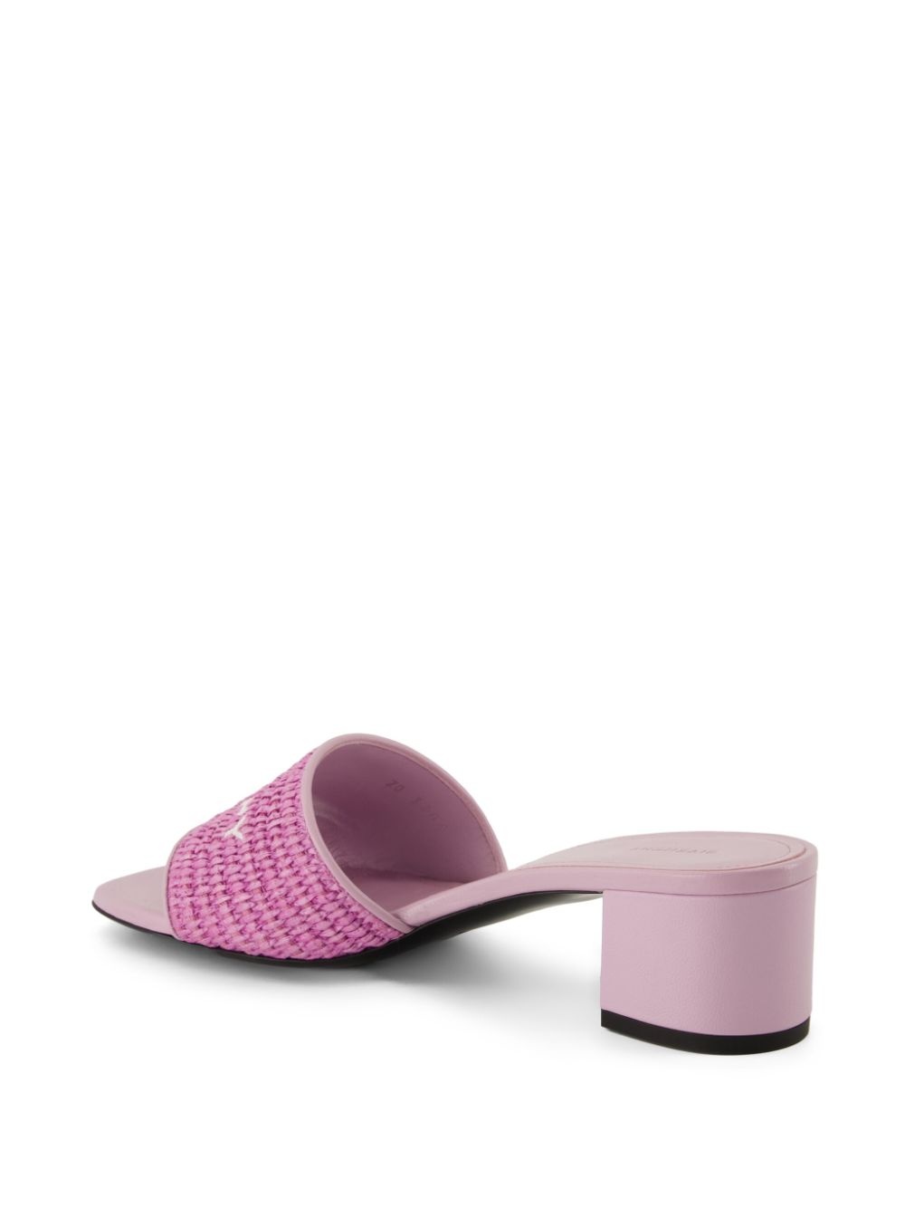 logo-embroidered mules - 3