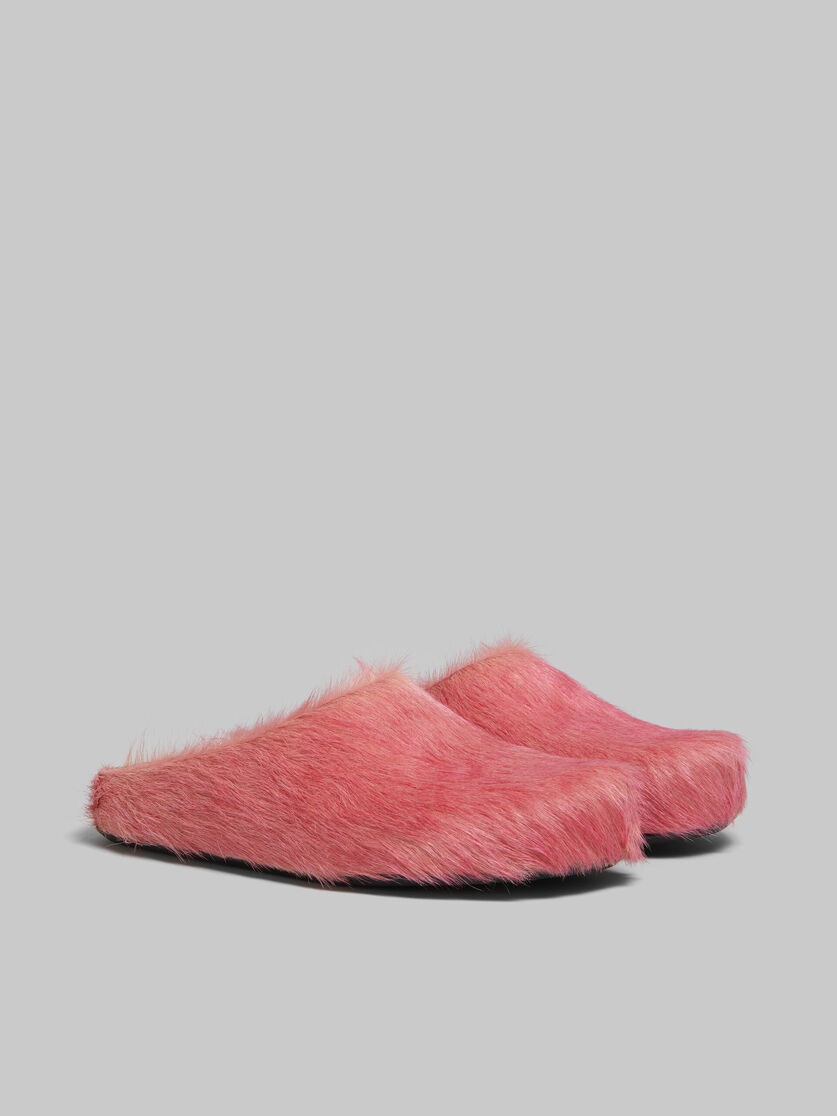 PINK LONG-HAIR CALFSKIN FUSSBETT SABOT - 2