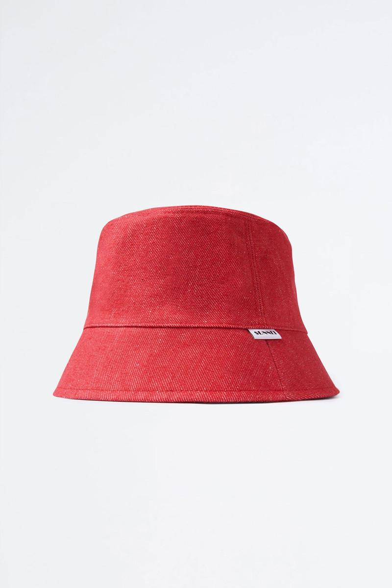 RED REVERSIBLE BUCKET HAT 1