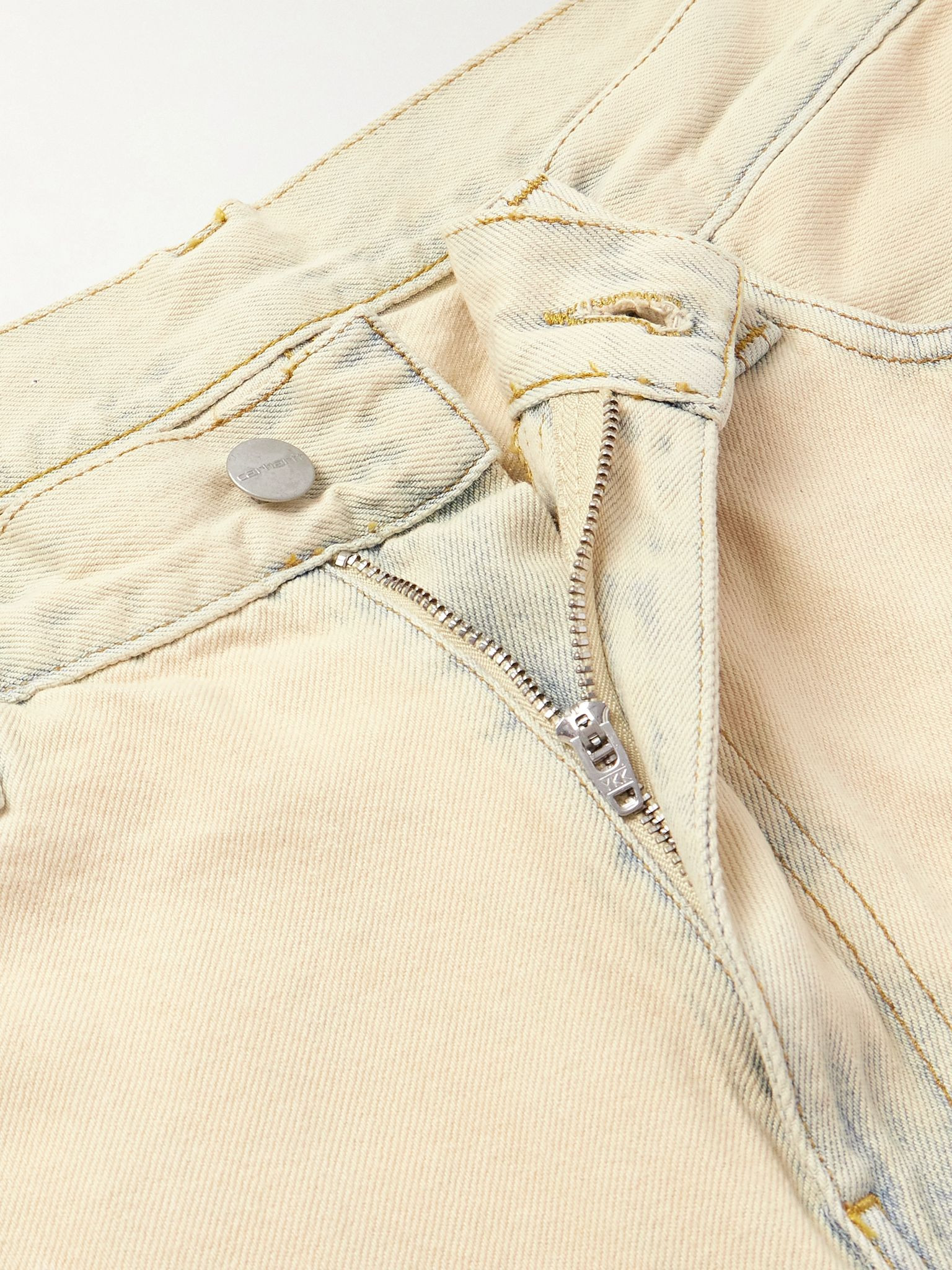 Landon Wide-Leg Denim Shorts Ecru - 6