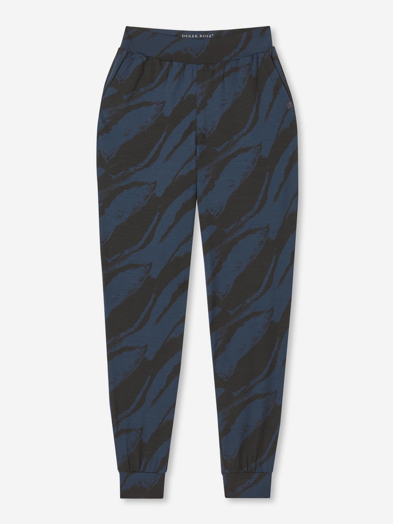 Women's Track Pants London 8 Micro Modal Stretch Navy - 1