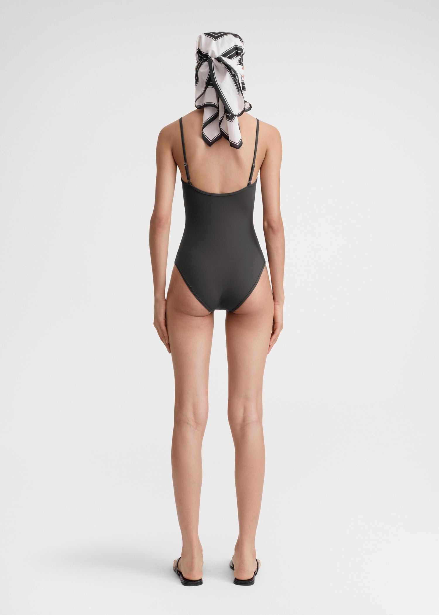 Square-neck swimsuit anthracite - 4