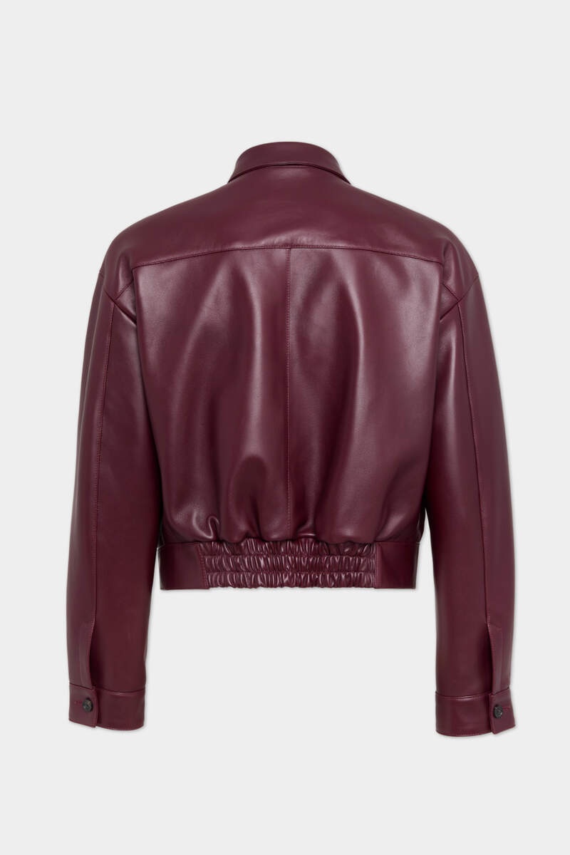 CHIC LEATHER BLOUSON - 2