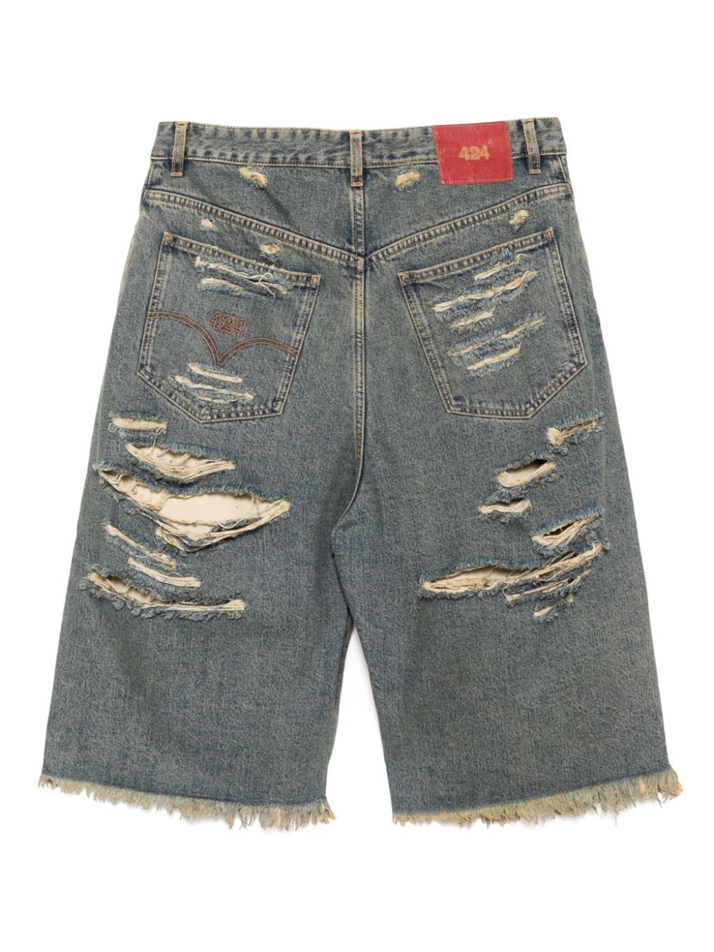 big daddy distressed denim shorts - 2