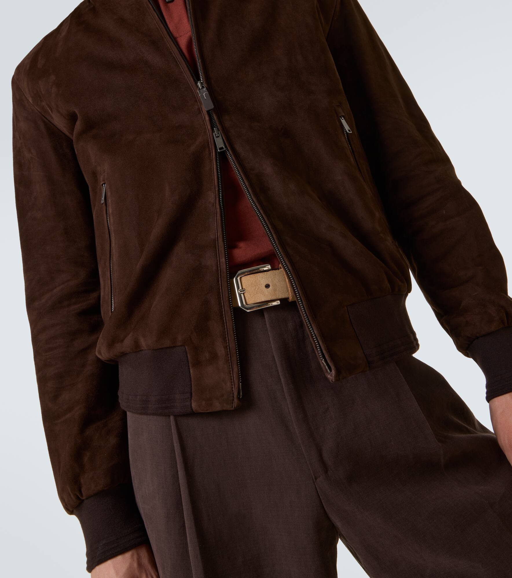 Suede bomber jacket - 6