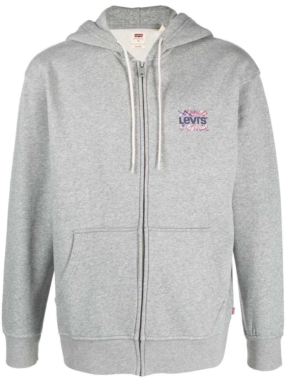 logo-print zip-up hoodie - 1