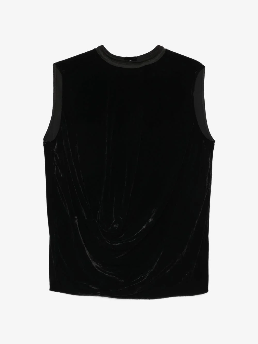draped velvet top - 1