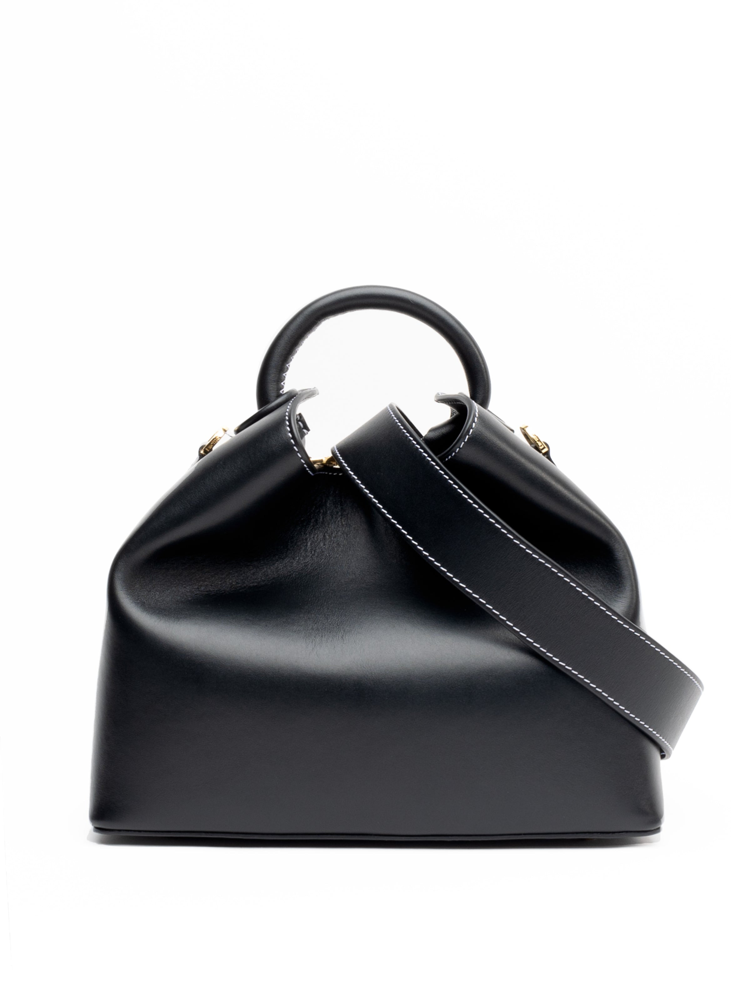 Raisin Leather Black/White Stitches - 3