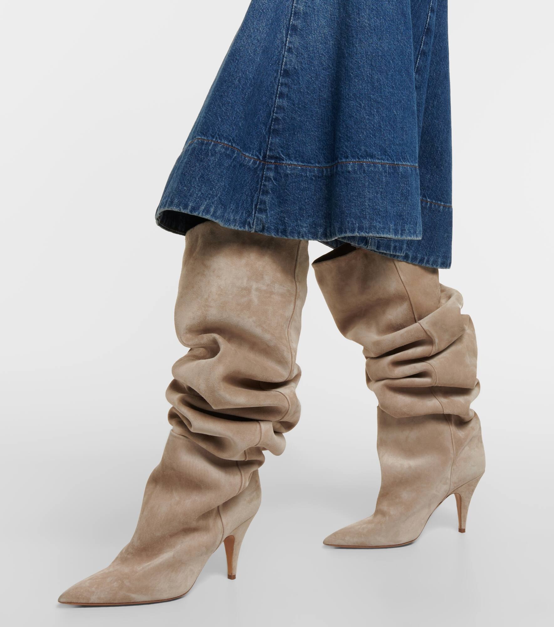 River suede knee-high boots - 4
