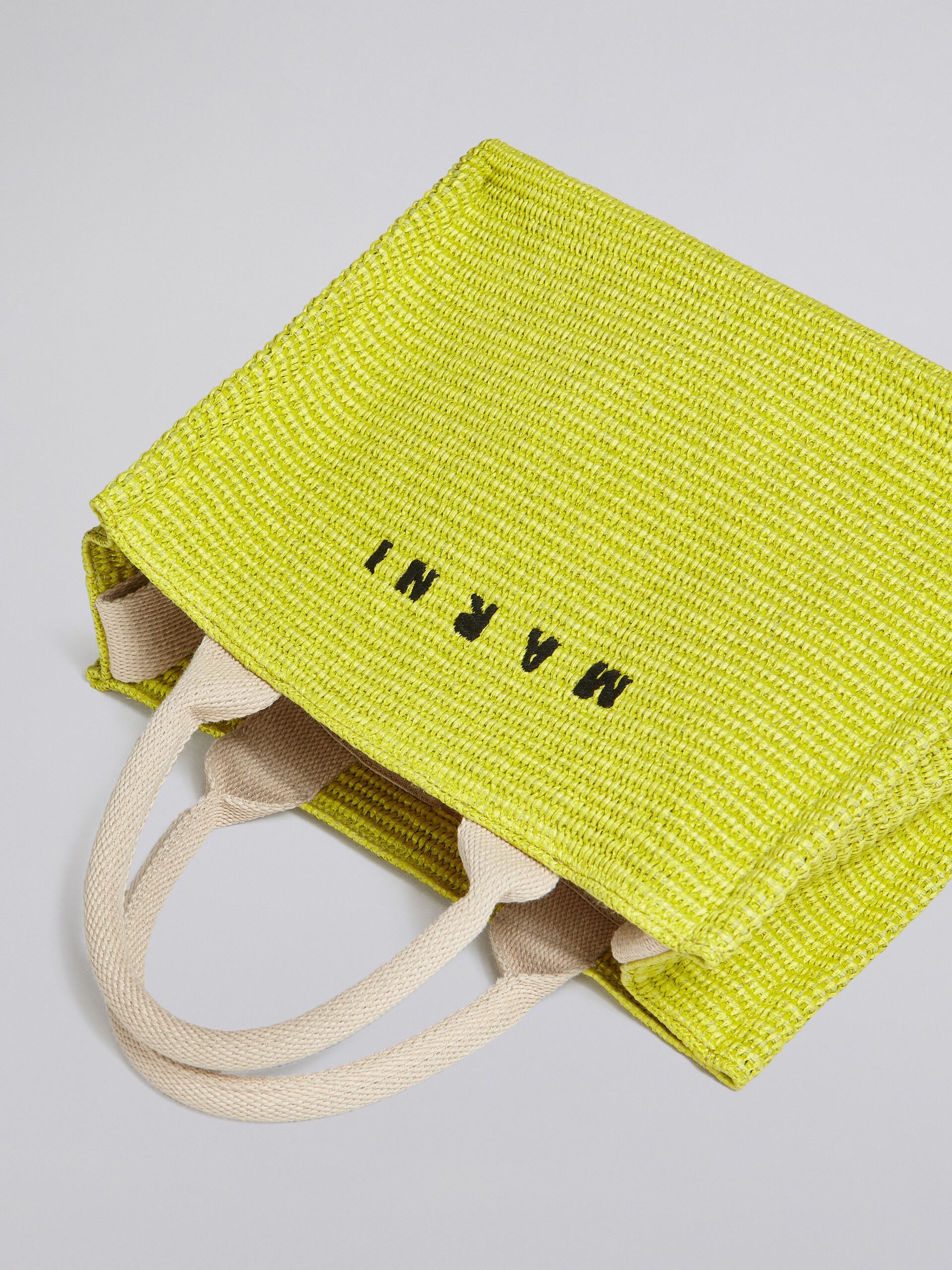 SMALL YELLOW RAFFIA TOTE BAG - 5