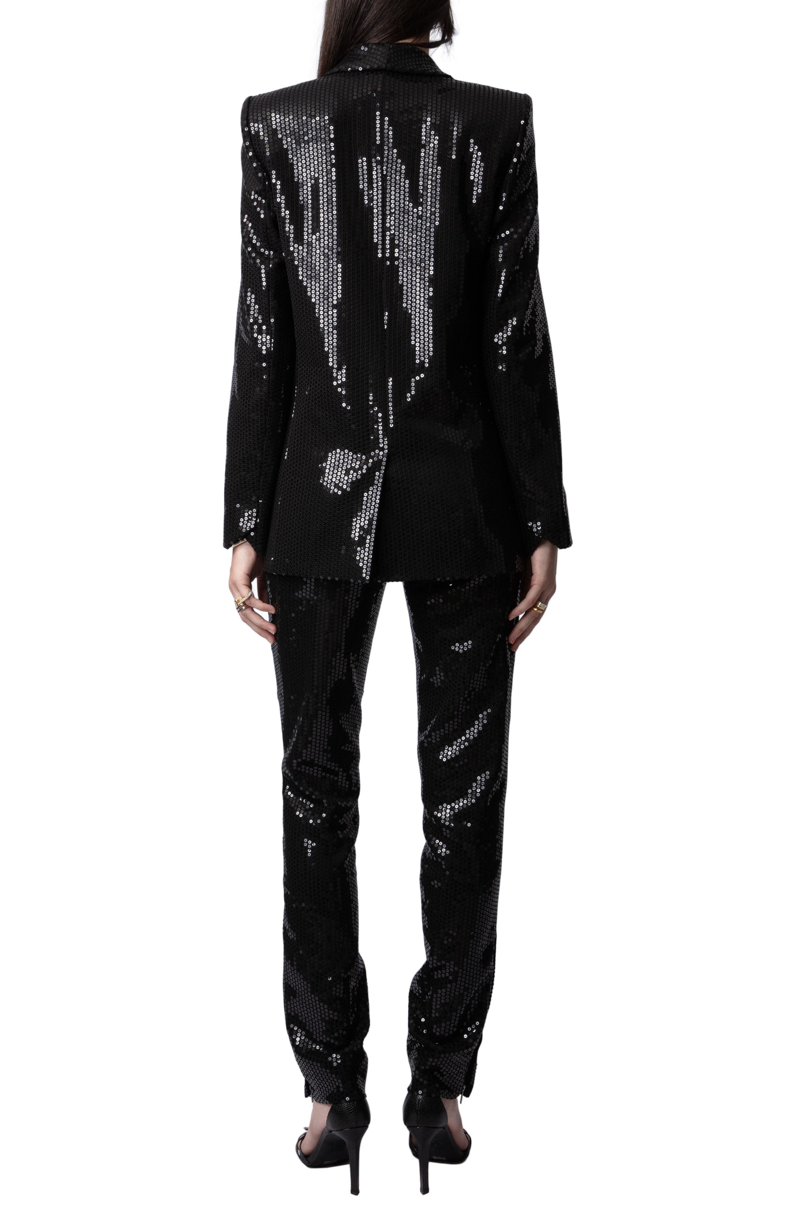 Vive Sequin Tuxedo Blazer - 6