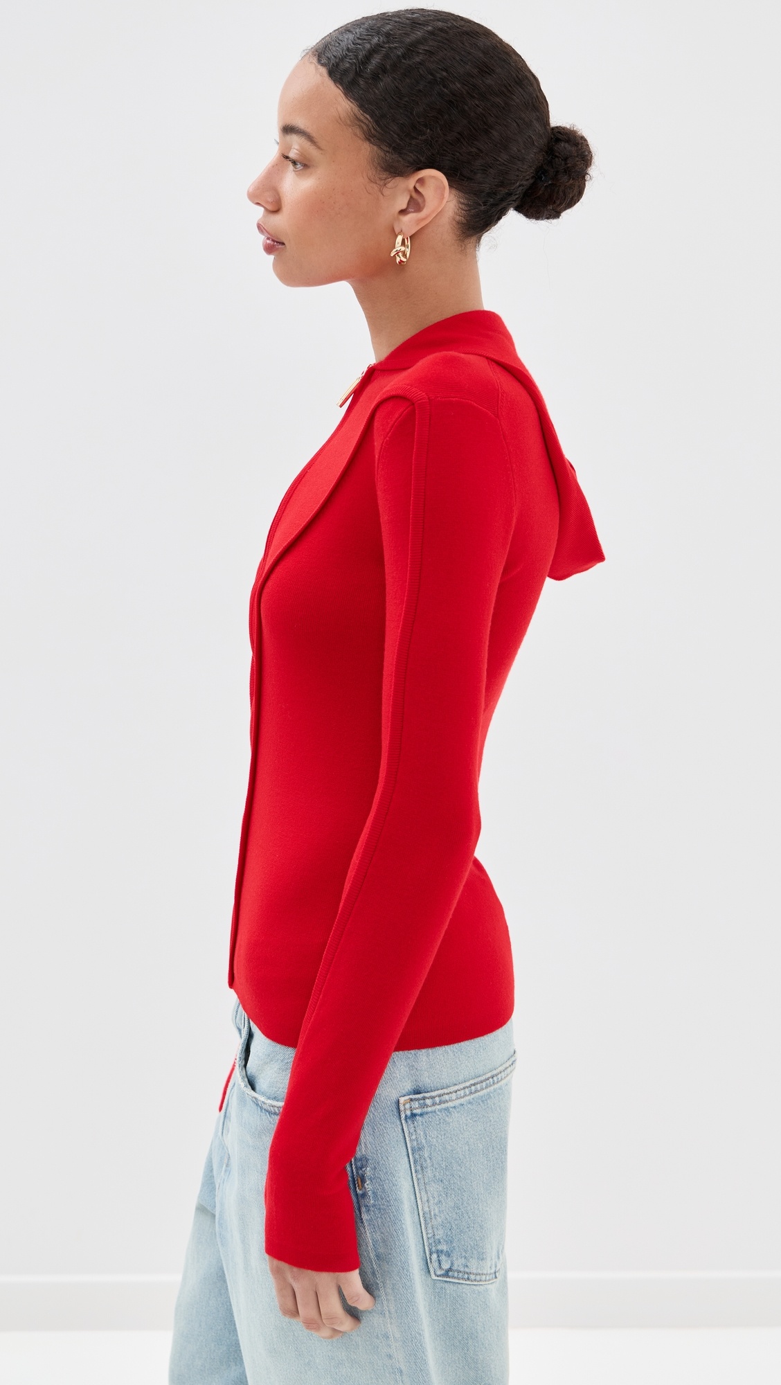 Piping Detail Hooded Top - 3