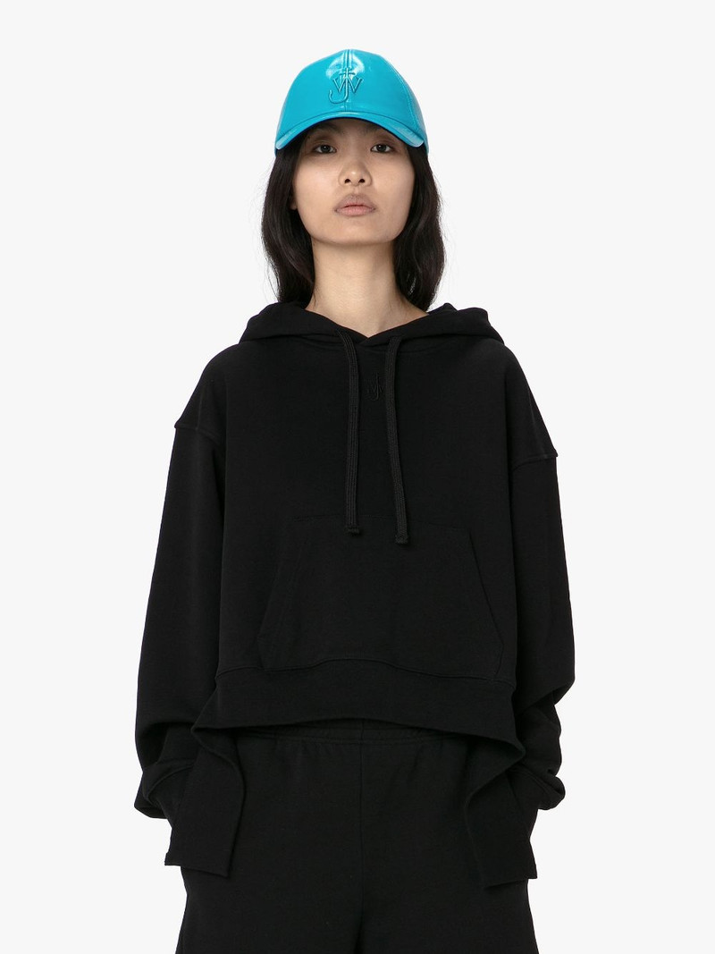 JW Anderson DECONSTRUCTED HEM CROPPED HOODIE outlook