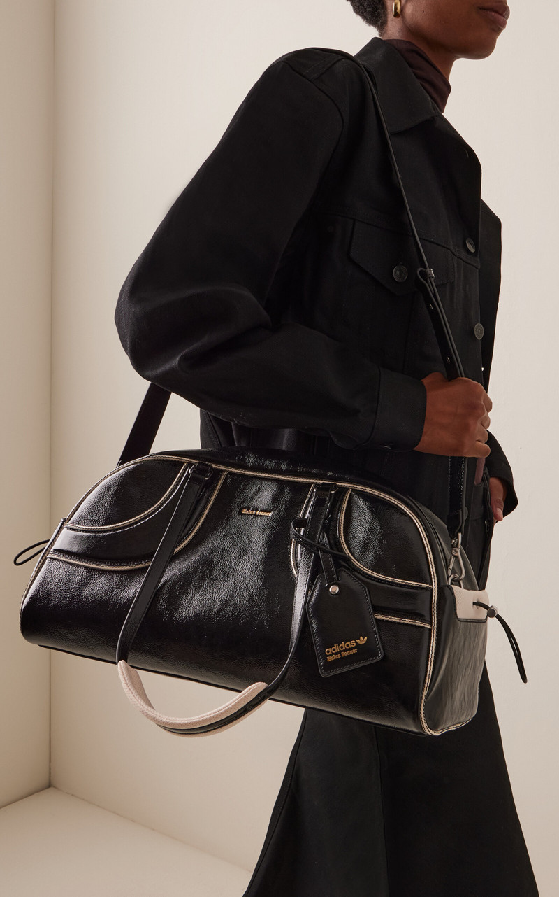 adidas Large Leather Bowling Bag black outlook