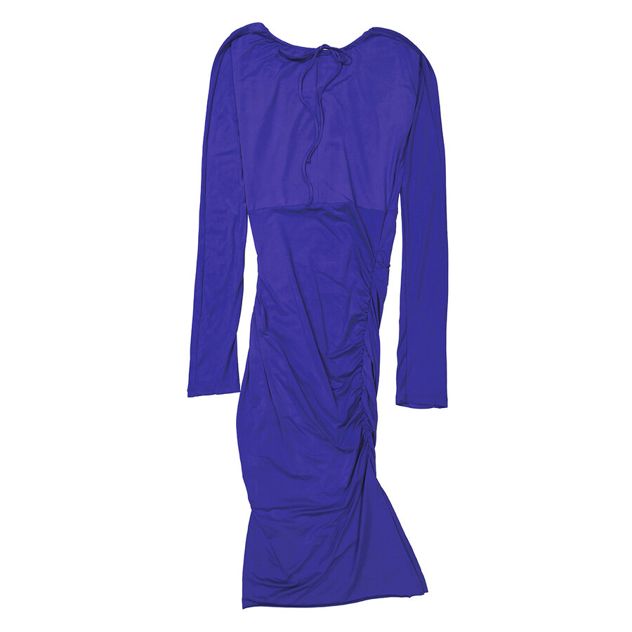 Victoria Beckham Ladies Ruched Wrap Midi Dress - 2