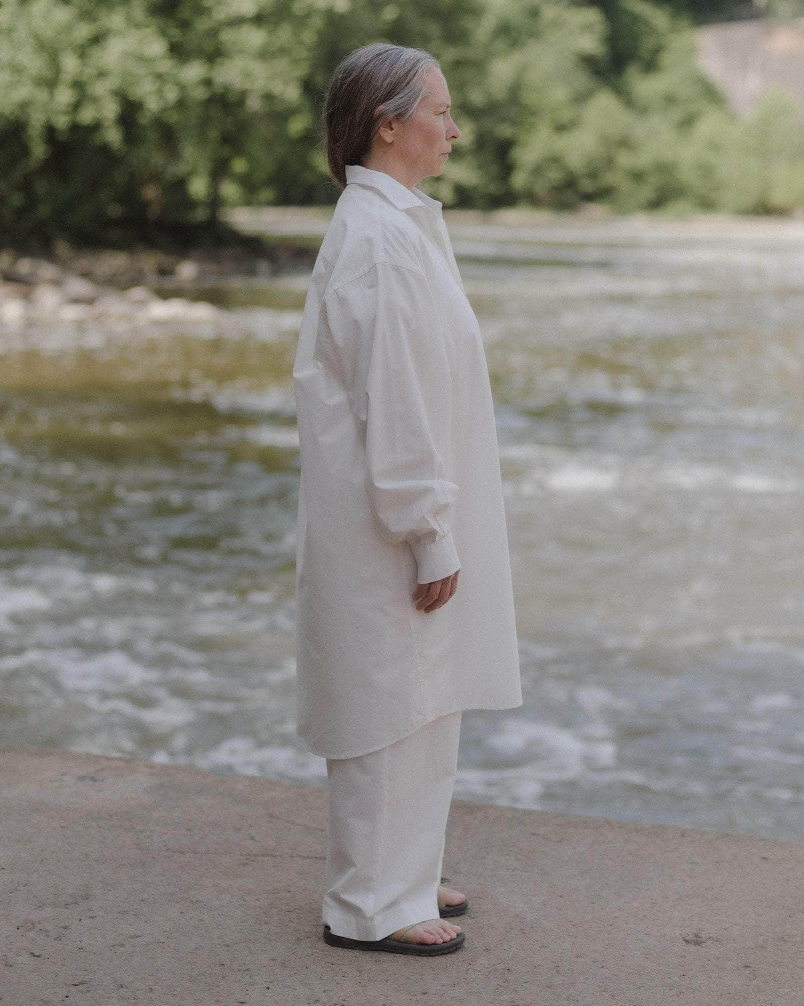 Claude Shirt Dress - Organic Cotton Poplin - 3