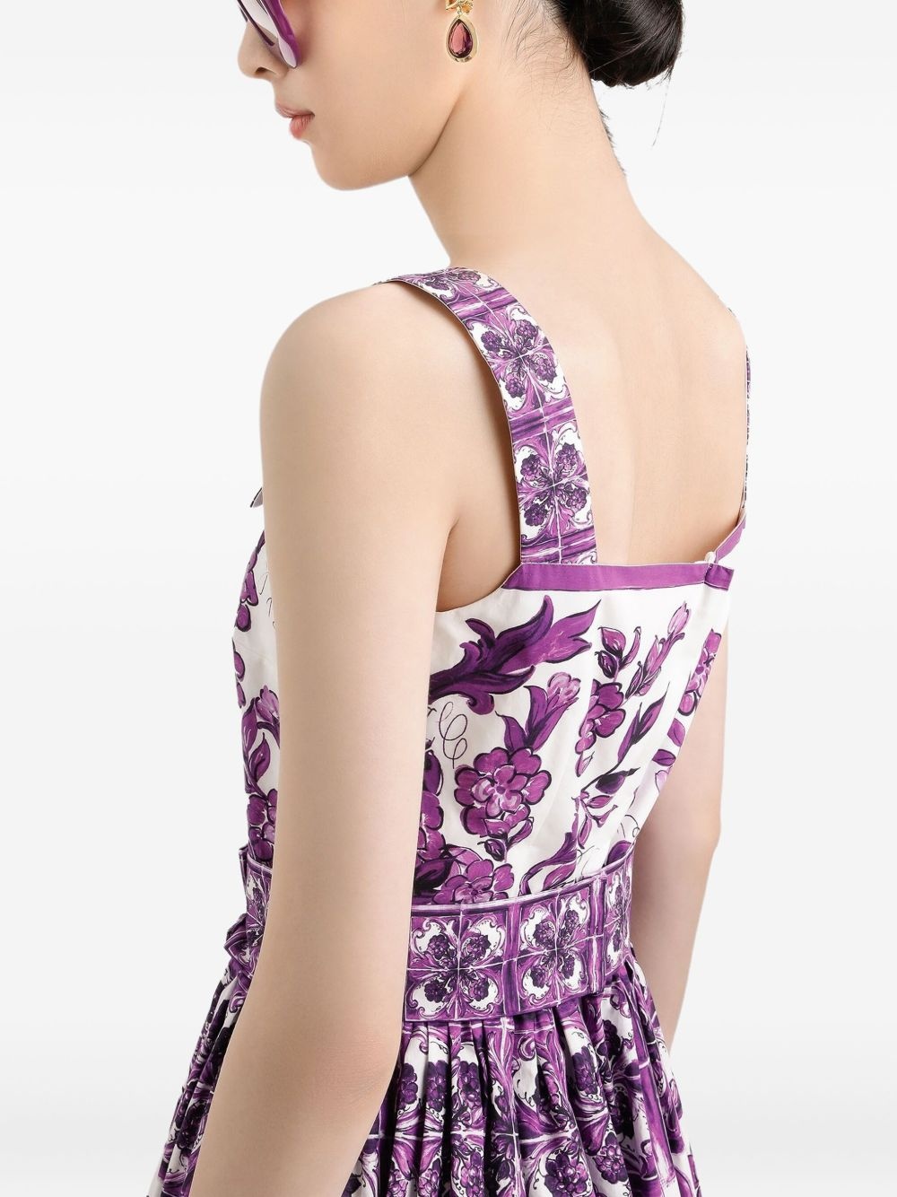 Maiolica-print midi dress - 5