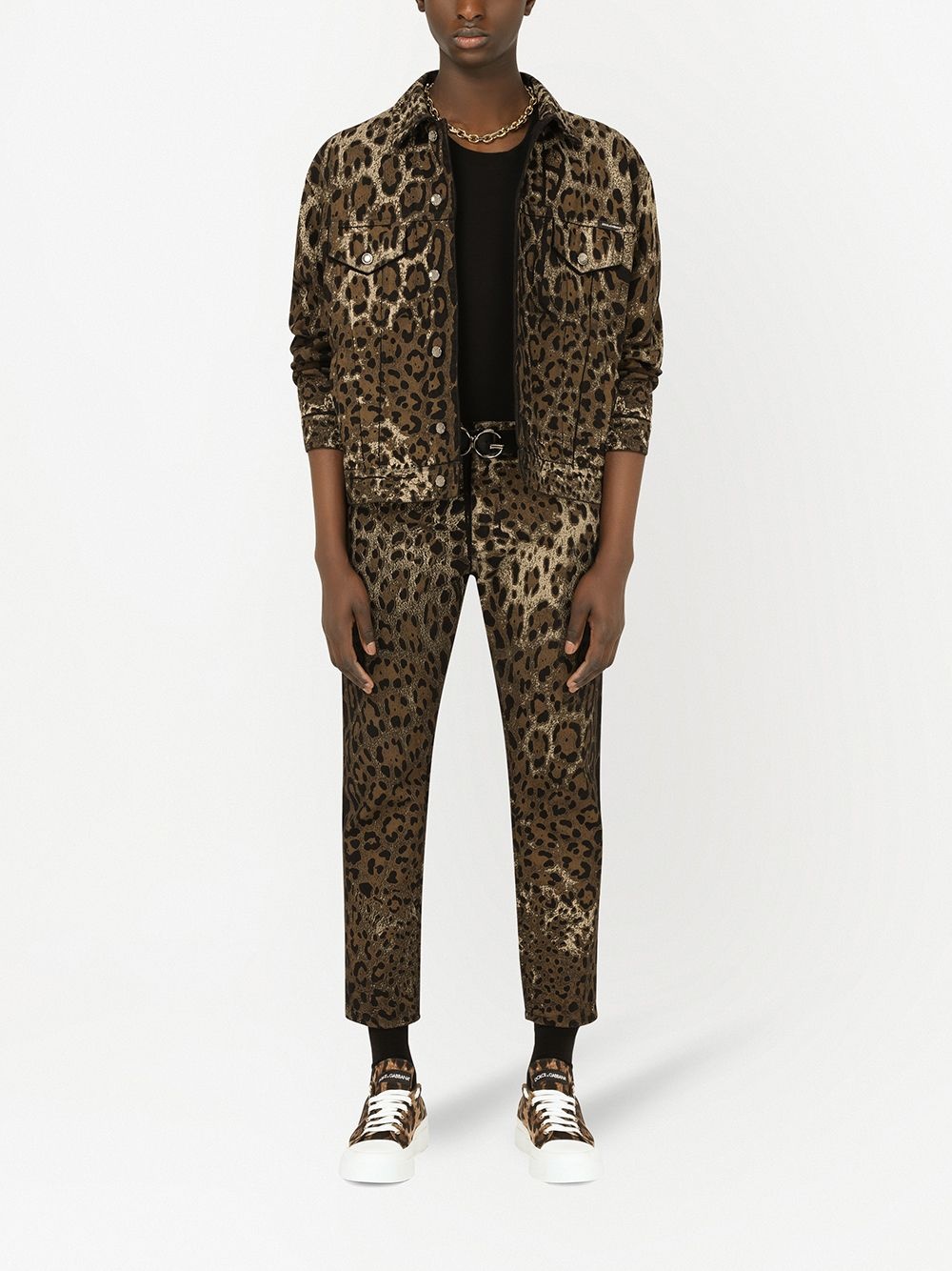 leopard print cropped trousers - 2