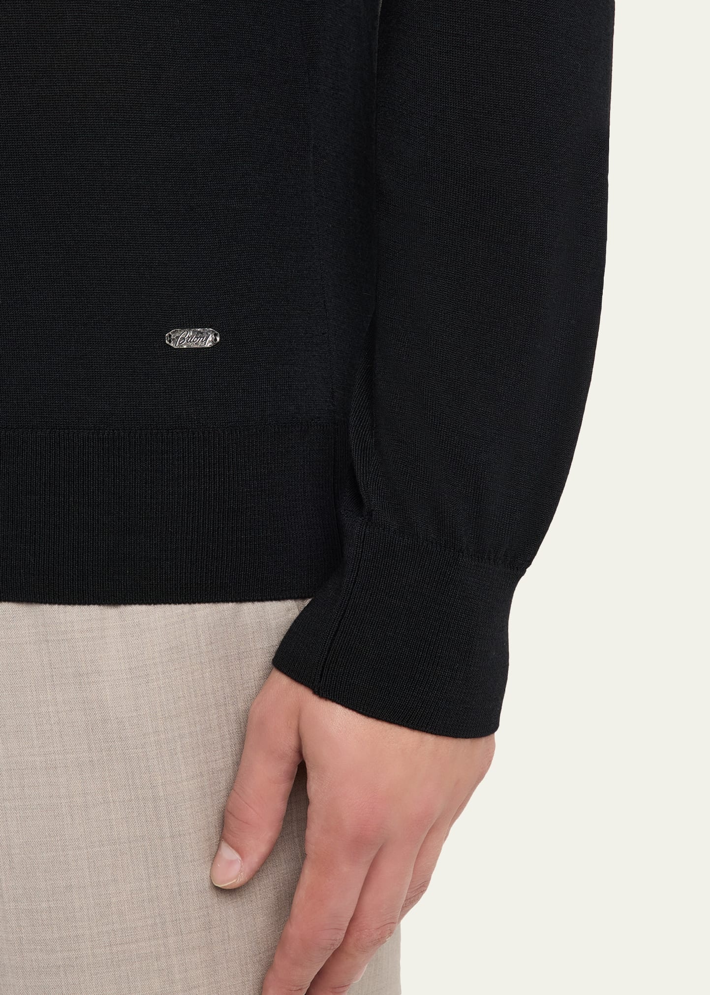 Men's 18gg Wool Mock Neck Sweater - 5