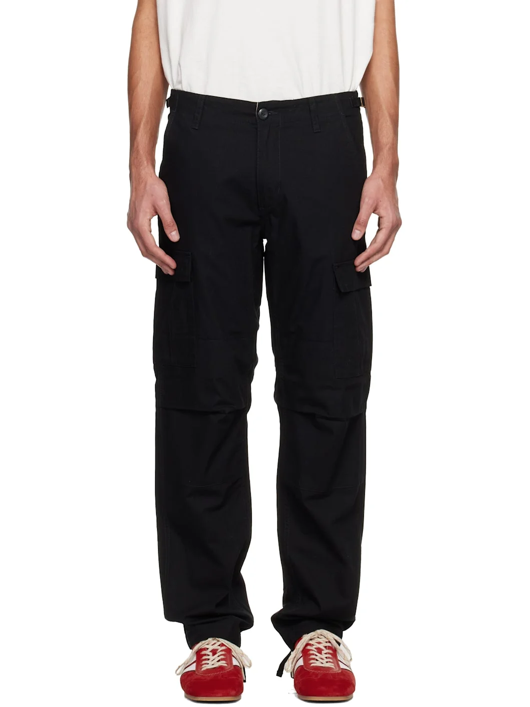 Black Aviation Cargo Pants - 1