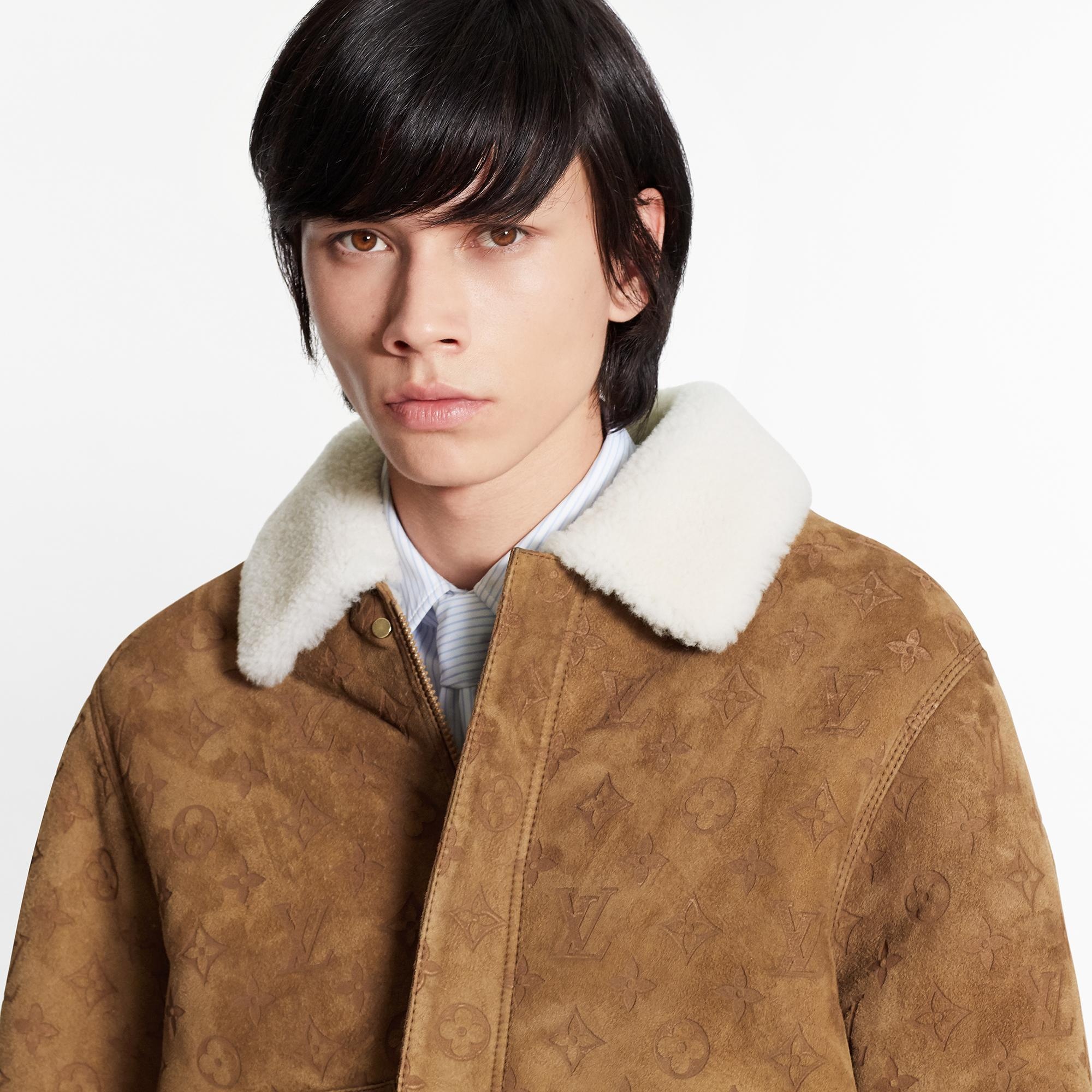 Shearling Embossed Monogram Jacket - 3