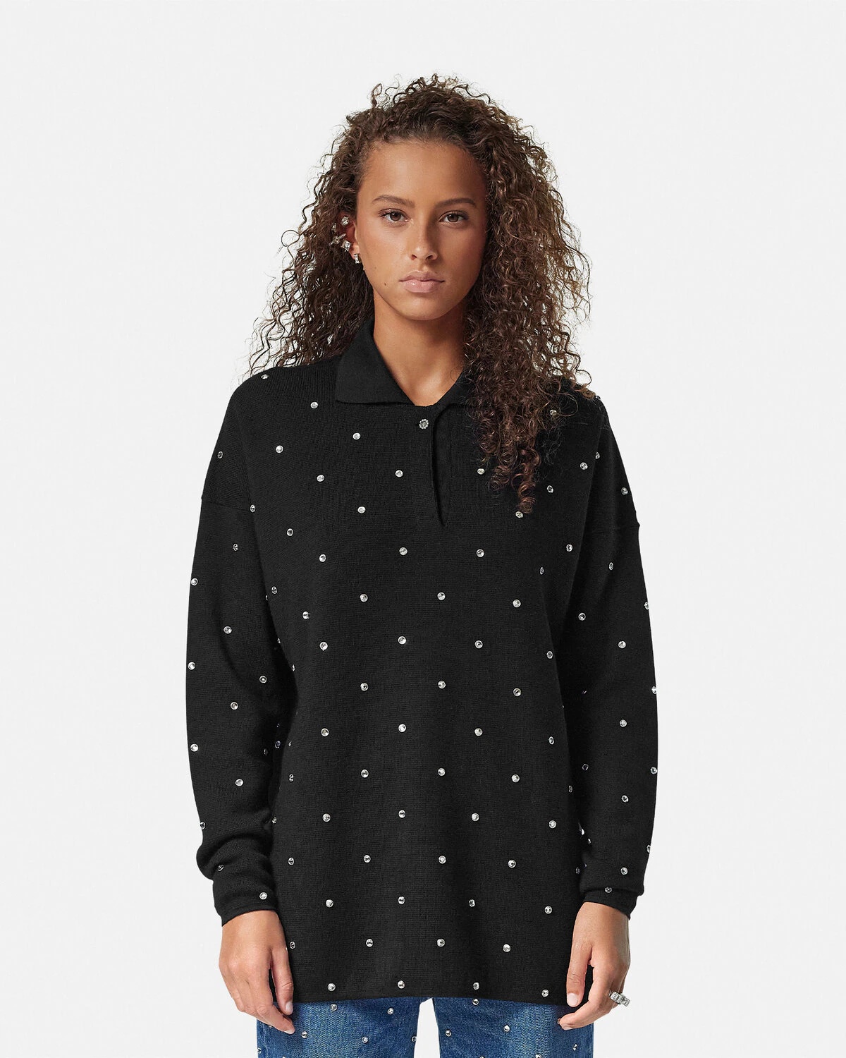 Cielo Stellato Wool Knit Polo Sweater - 4